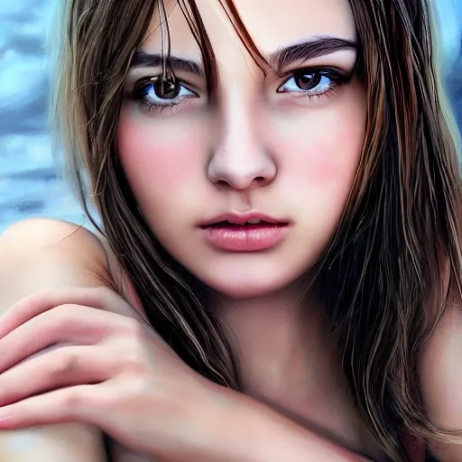 best quality, masterpiece, ultra high res, photorealistic, detailed skin, beauty, hiper realistic portrait,  girl 16 years old, 