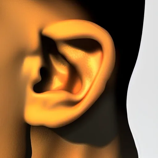 i want to show  human ear, 3D