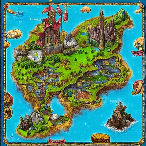 fantasy map island