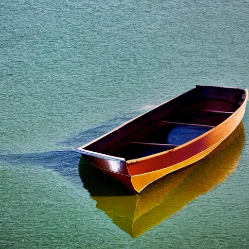 boat floating in the sky
