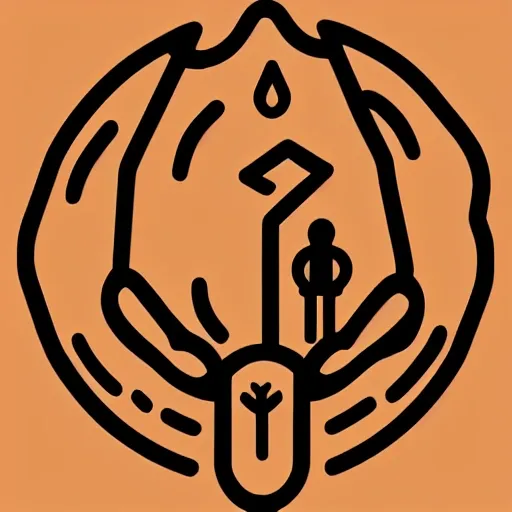 Hand-drawn illustration. Icon of Water Conservation: Draw an icon of a dripping faucet with a "X" symbol over it. This symbolizes the need for water conservation and responsible use of this resource in the park.