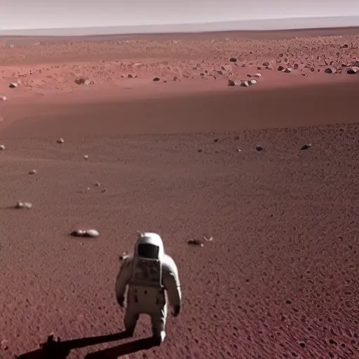 Elon Musk  walking in Mars, high details, super realistic, 