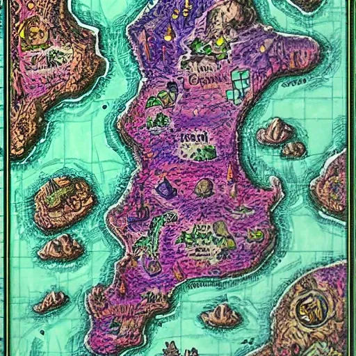fantasy map, Trippy