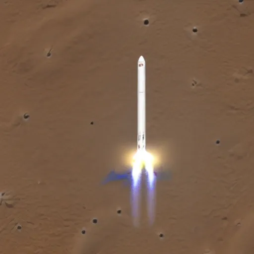 SpaceX in Mars, Leap top. 
, Trippy