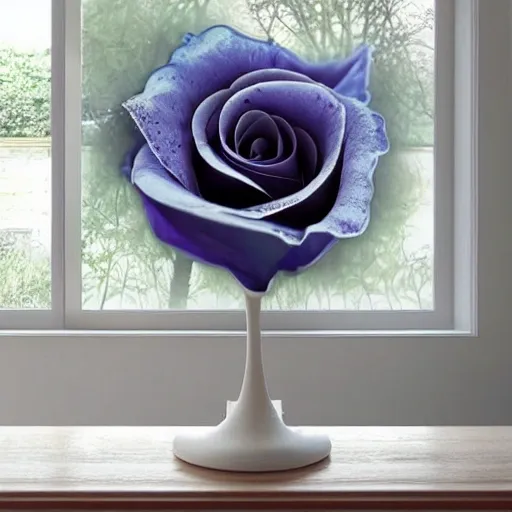 frosted glass rose, Trippy