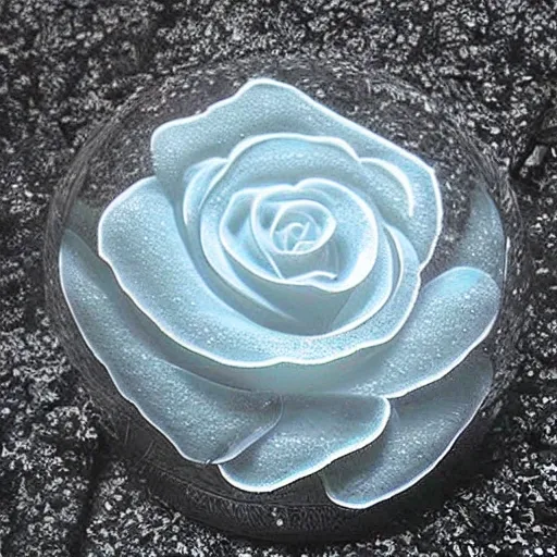 frosted glass rose, Trippy