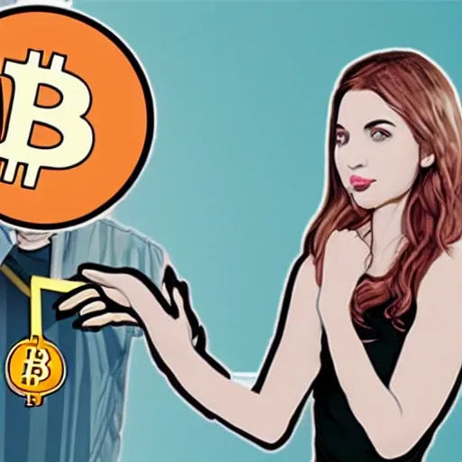 bitcoin with  girl