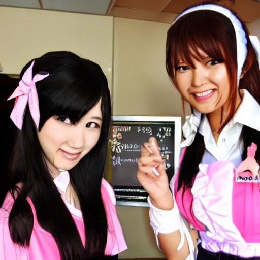 high school girl,maid Cafe,customer service