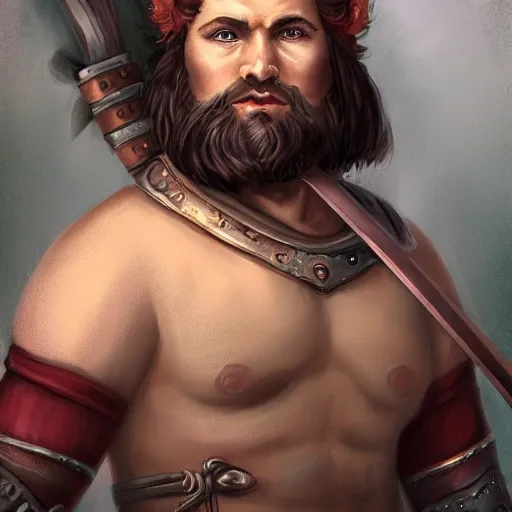 Noble barbarian fantasy portrait
