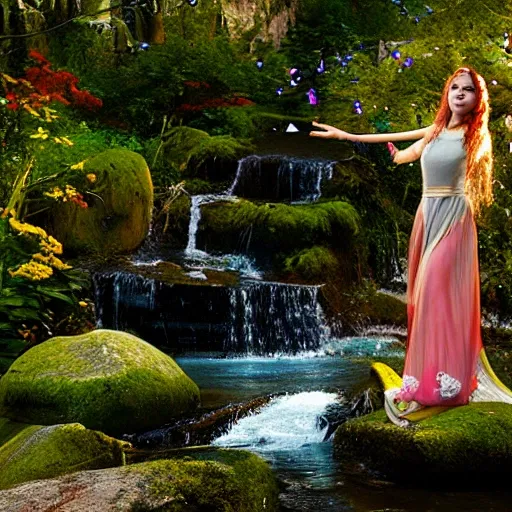 Style: Hyperrealistic. Scene: A sun-drenched enchanted forest, dappled with vibrant flowers and towering trees. Camera angle: Medium shot, capturing the protagonist's awe-struck expression as they stumble upon a hidden waterfall with rainbow-colored mist. The protagonist is a young ((human)) boy with a (((curly))) mane of golden hair, wearing a flowing ((elven)) gown that glimmers in the sunlight. The water's surface reflects a realistic image of the girl, creating a dreamlike atmosphere. The scene is framed by lush foliage, while butterflies and fireflies dance in the air. The image has a cinematic depth of field effect, highlighting the girl's face and the cascading water, and the overall composition is considered a masterpiece in hyperrealistic art. (((realistic face)))                                         "Negative prompt": "bad-picture-chill-75v, verybadimagenegative_v1.3, EasyNegative, bad-image-v2-39000, bad-hands-5, badhandv4, worst quality, blurry, out of focus, low quality, out of frame, logo, signature, username, watermark, picture frame, smudges",
"Tiled Diffusion": {
"Method": "MultiDiffusion",
"Upscaler": "4x_foolhardy_Remacri",
"Tile Overlap": 48,
"Upscale factor": 3,
"Keep input size": true,
"Tile batch size": 8,
"Tile tile width": 96,
"Tile tile height": 96
},
"Face restoration": "CodeFormer",
"Denoising strength": 0.25,
"Token merging ratio": 0.3,
"Token merging random": true,
"Token merging ratio hr": 0.3,
"Tiled Diffusion upscaler": "4x_foolhardy_Remacri",
"Tiled Diffusion scale factor": 3


                           