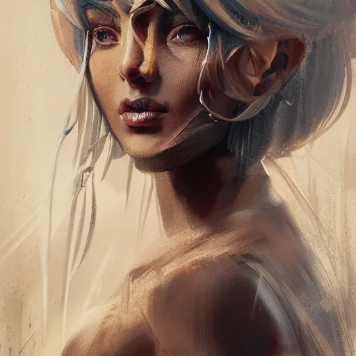 figurative art, medium full shot painting of a beautiful American-Greek princess with short blond hair, abstraction texture grunge painting, Pintura Graffiti, Abstract Portrait Painting, by banksy, greg rutkowski, by greg tocchini, by james gilleard, by joe fenton, by kaethe butcher, oil on canvas, insanely detailed, front view, symmetrical, octane render, TanvirTamim, concept art, abstract, artistic, 8k, cinematic, trending on artstation, unreal engine 5, ultra sharp focus, highly detailed, vibrant