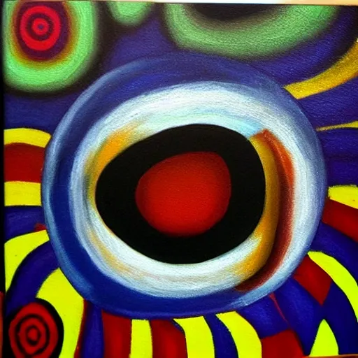 ojo neón, Oil Painting