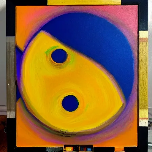 ojo neón, Oil Painting