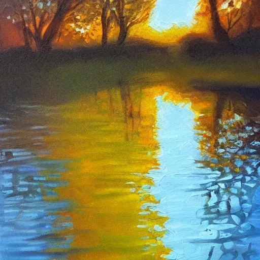 reflejo, Oil Painting