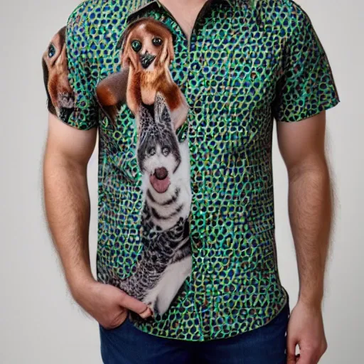 camisa con diseño de animales
