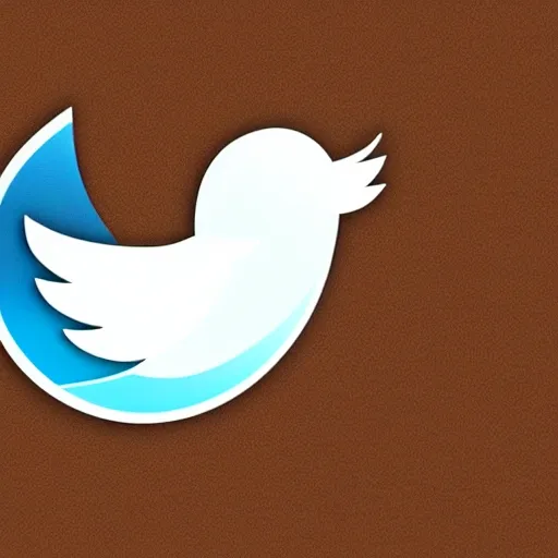 Twitter logo, Oil Painting