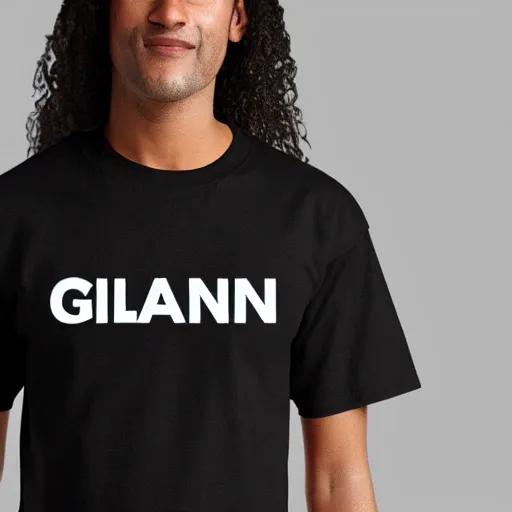 plain black Gildan 5000 shirt mockup