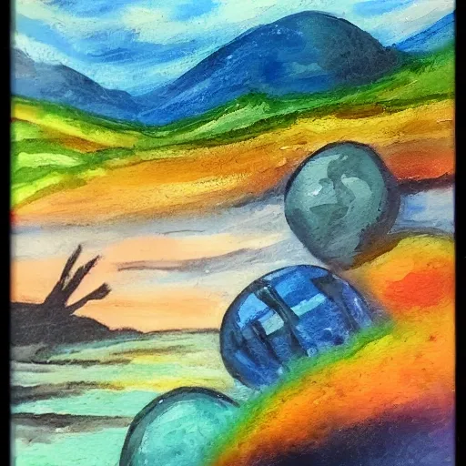 
Ether landscape, Oil Painting, Water Color, Cartoon