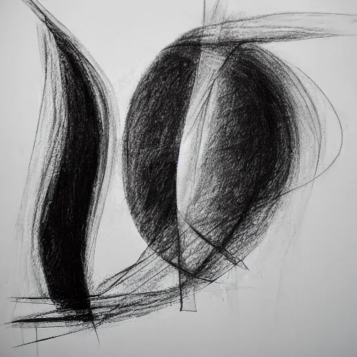 abstract drawing with white and black colour