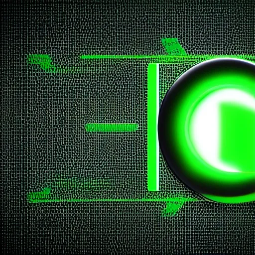 a futuristic cyberpunk,a hanching laptop, super logo,with green and blackneon.
