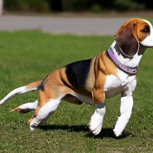 perro beagle saltando