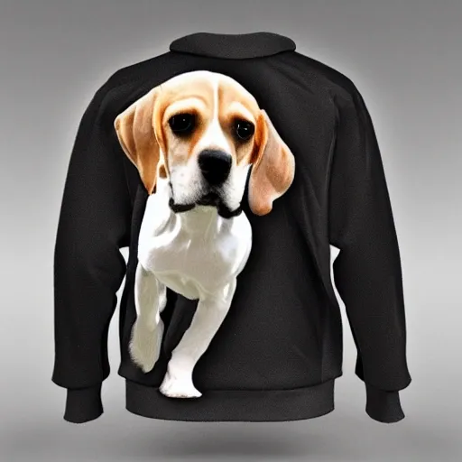 perro beagle con ropa 3D -