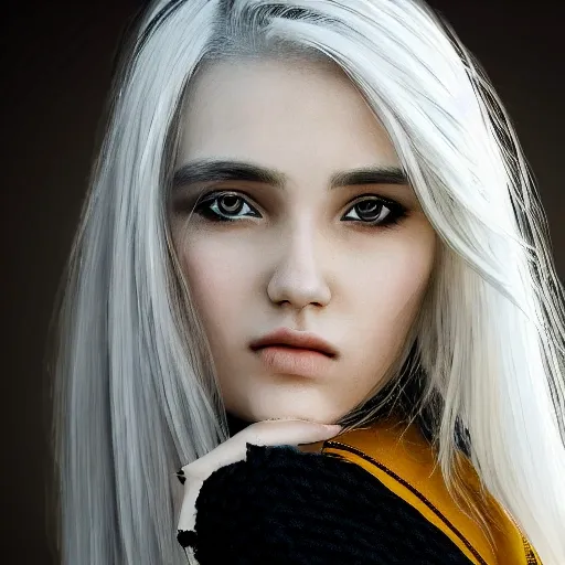 as per images,(women 19 year old ), middle hair, yellow hair, RAW photo, (high detailed skin:1.2), 8k uhd, dslr, soft lighting, high quality, film grain, Fujifilm XT3, modelshoot style, (extremely detailed CG unity 8k wallpaper), masterpiece, highres, shallow depth of field, Sharp focus, hdr, 8k, Cannon EOS 5D Mark III, 85mm, Cinematic, symmetry, Amazing photography ,dynamic compositon, full body photo, De-Noise, f 5.6 , 85mm, CineStill 800T, film photo, flowing , realistic portrait, skin texture, soft natural lighting, intimate composition, Cinestill 800T, modelshoot style, (8k wallpaper), perfect, masterpiece, highres, absurdres,broad light, Sharp focus, natural lighting, masterpiece, 4K, best quality, masterpiece, White hair,detailed, red eyes, windy, floating hair, snowy, upper body, detailed face, winter, trees, sunshine, 3D, Oil Painting