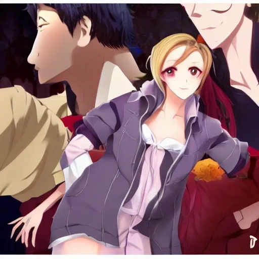 a beautiful girl‘s back, 2D animate, Otome game 
