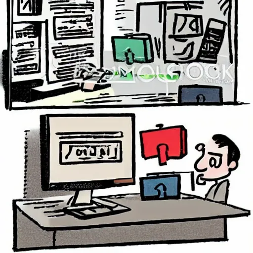  online shopping, Cartoon