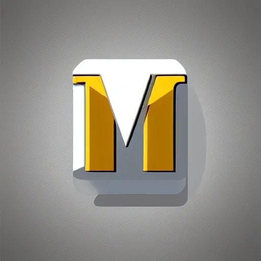 create a logo mix the letters M, a unique and elegant style, minimal, chrome gold color, with a white background