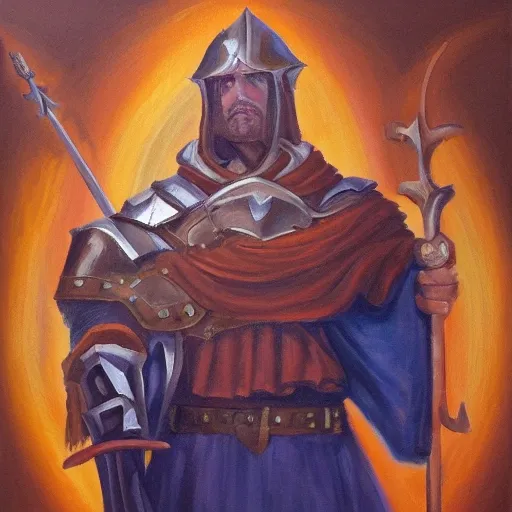 paladin, Oil Painting - Arthub.ai