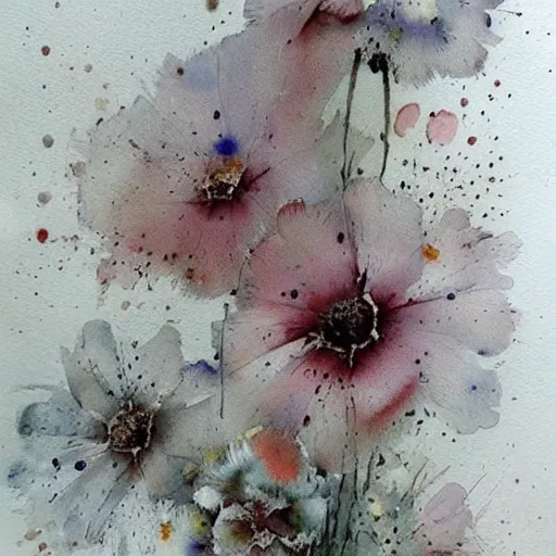 Loose Loose Watercolor Of Flowers Painterly, - Arthub.ai