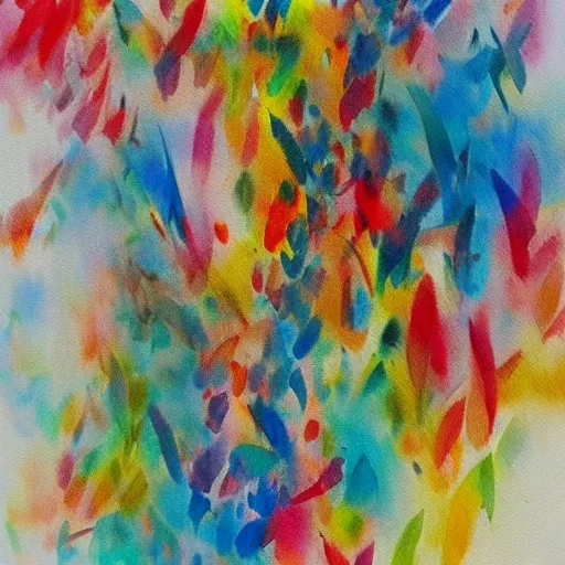 abstract painting made by brahms, watercolor, hyper realistic, 8 k, 