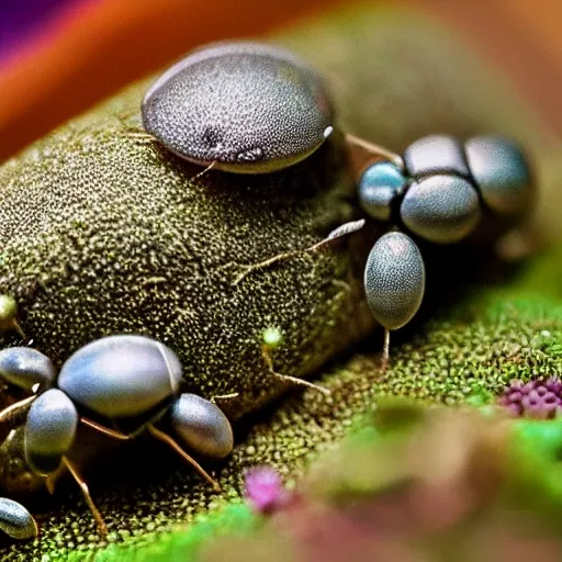 The micro world in the photo, ant travel, highly detailed, art station
