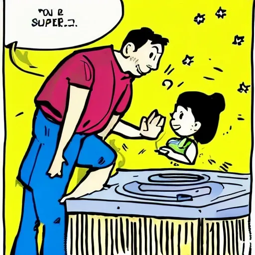 super dad, Cartoon