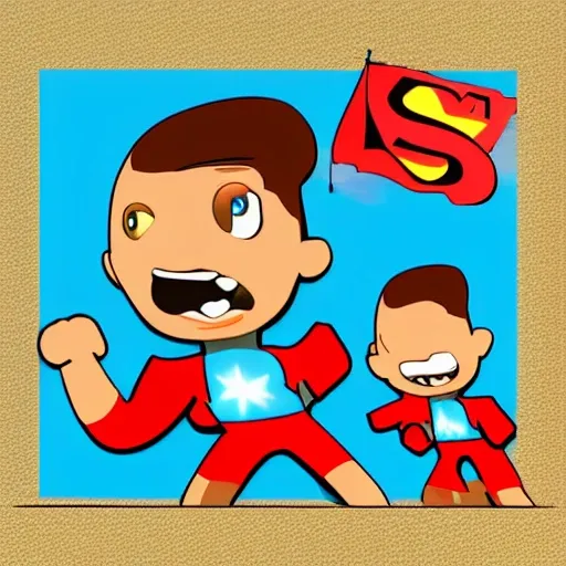 super dad, Cartoon, 3D