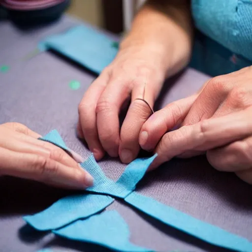 hands sewing
