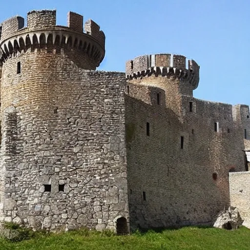 crea un castello medievale stile fantasy