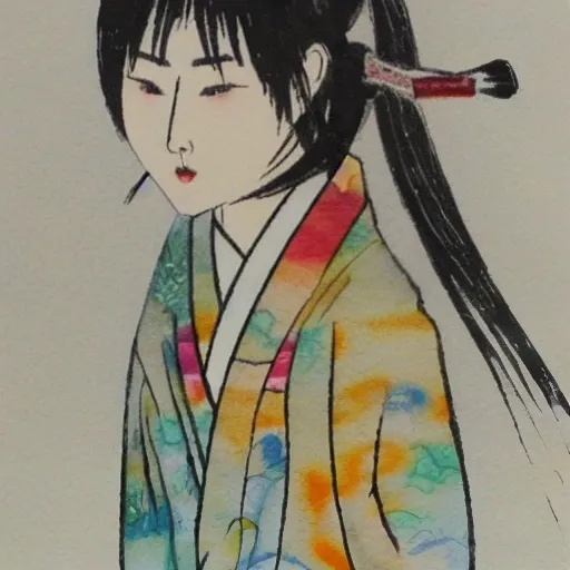  Japanese, Water Color