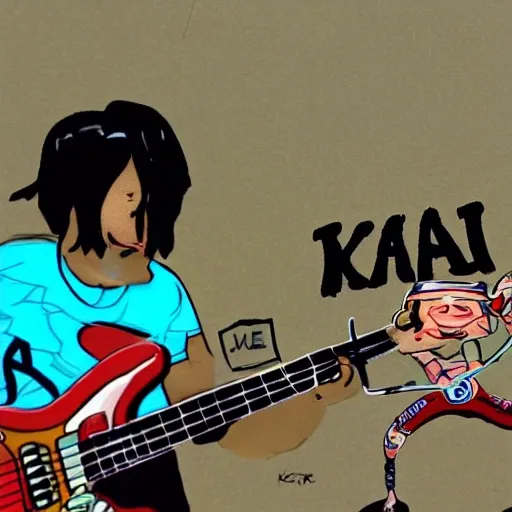 Kai from Mxr plays in bikini, Cartoon