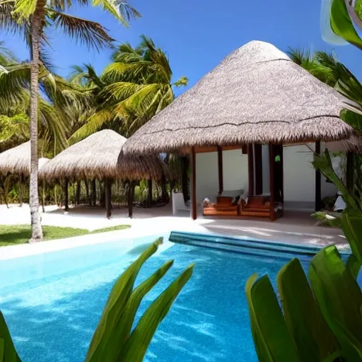 a luxury tulum beach villa with pool