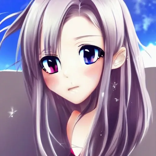 Cute anime girl - AI Photo Generator - starryai