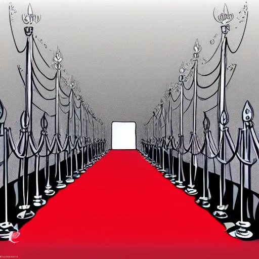 beauty,the red carpet, Cartoon