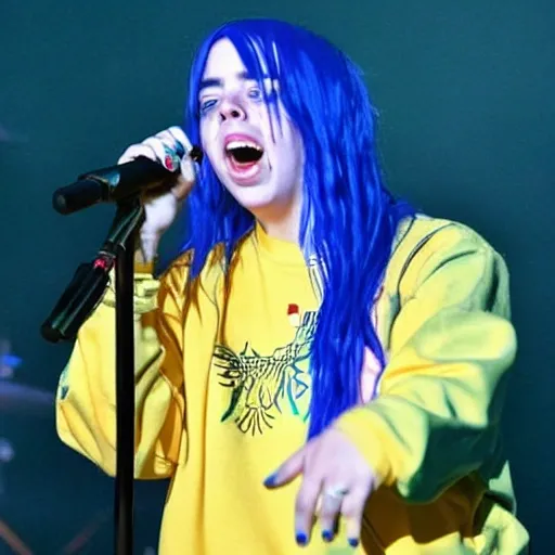  Billie eilish Touching her legs while singing, 4k her face looks perfectly done

