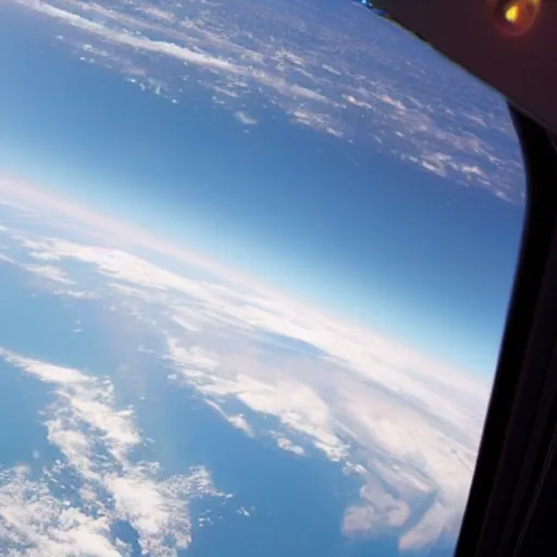 The universe from the perspective of an airplane pilot flying in space