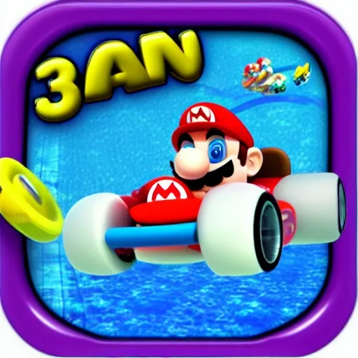 3d car race underwater mario kart style