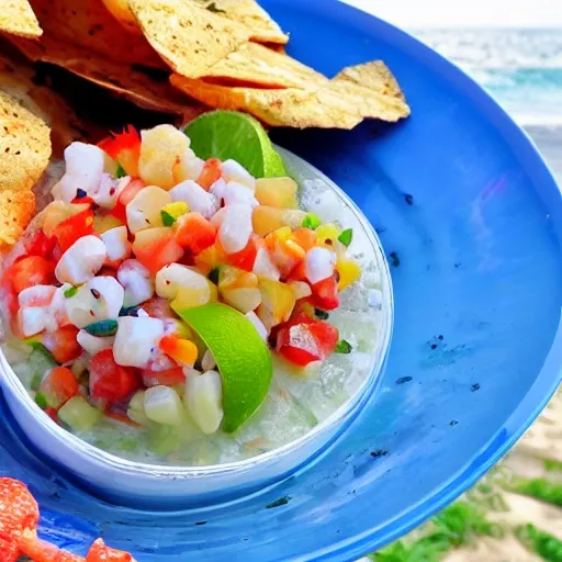 transformer in the beach coocking ceviche

