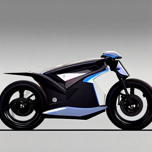 Linear motorcycle with iro-man design - Arthub.ai