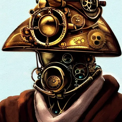 steampunk helmet fantasy art mask robot ninja stylized digital illustration sharp focus, elegant intricate digital painting artstation concept art global illumination ray tracing advanced technology chaykin howard and campionpascale and cooke darwyn and davis jack 