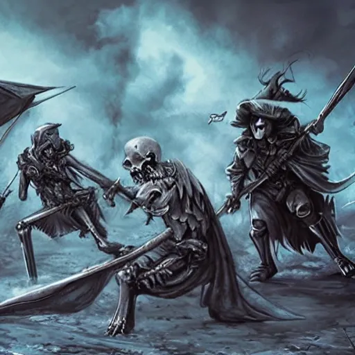 Fantasy, battlefield, skeleton